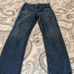 Boys dark wash straight leg jeans